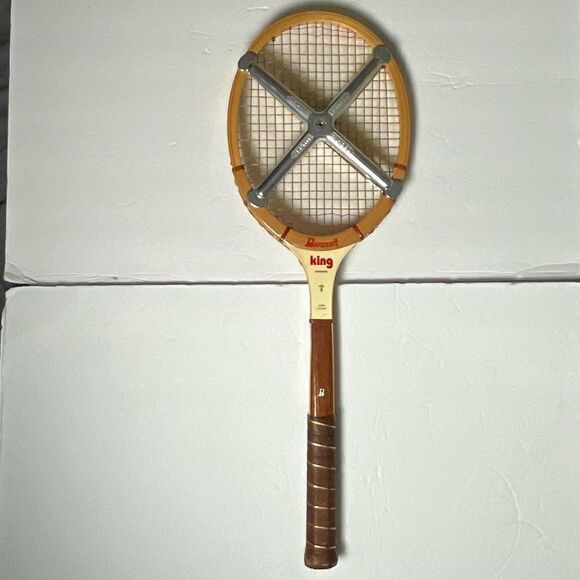 Bancroft Billie Jean King Personal Wooden Tennis Racquet 4 1/2 Light - Picture 4 of 11